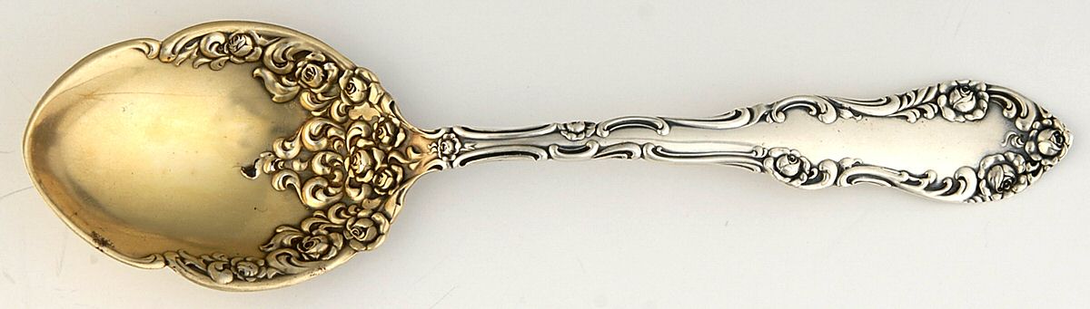 Old English (Sterling, 1892, No Monos) Sugar Spoon by Towle Silver-1