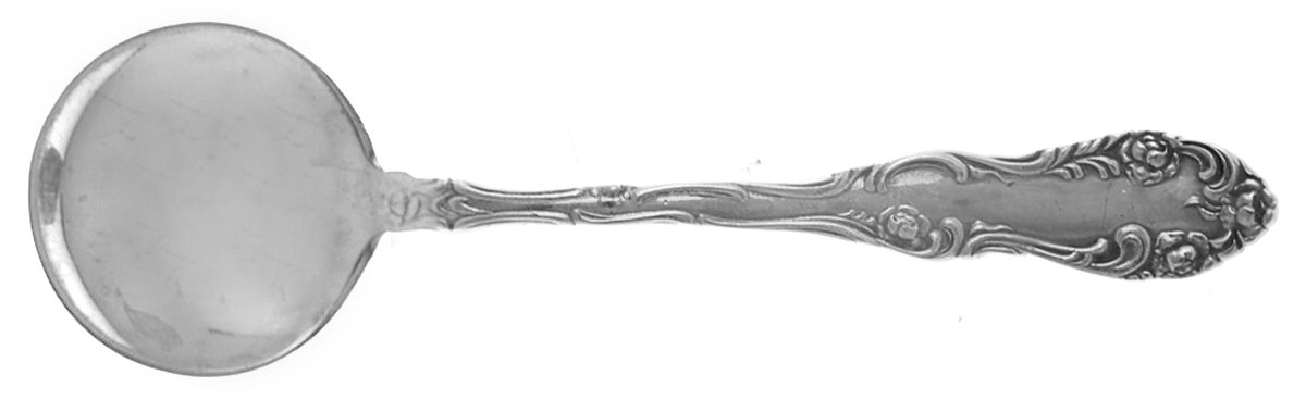 Old English (Sterling, 1892, No Monos) Small Short Handle Chocolate Spoon by Towle Silver-1