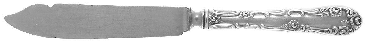 Old English (Sterling, 1892, No Monos) Individual Fish Knife with Silverplate Blade by Towle Silver-1
