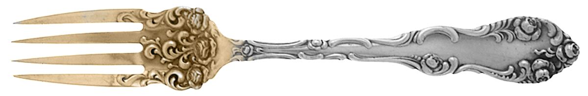 Old English (Sterling, 1892, No Monos) Old Style Salad Fork by Towle Silver-1