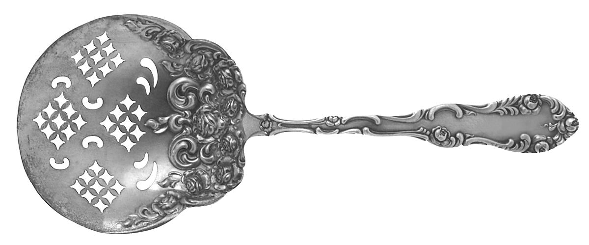 Old English (Sterling, 1892, No Monos) Large Confection Spoon by Towle Silver-1
