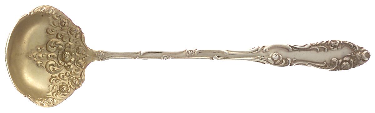 Old English (Sterling, 1892, No Monos) Solid Piece Cream Ladle by Towle Silver-1