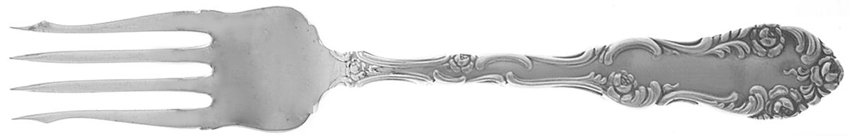 Old English (Sterling, 1892, No Monos) Large Individual Solid Fish Fork by Towle Silver-1