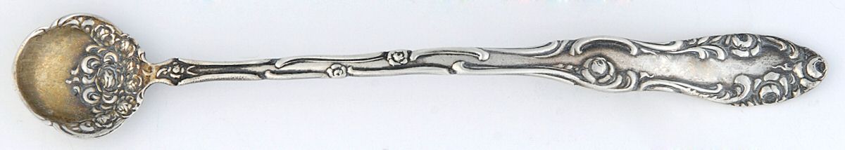 Old English (Sterling, 1892, No Monos) Mustard Spoon by Towle Silver-1