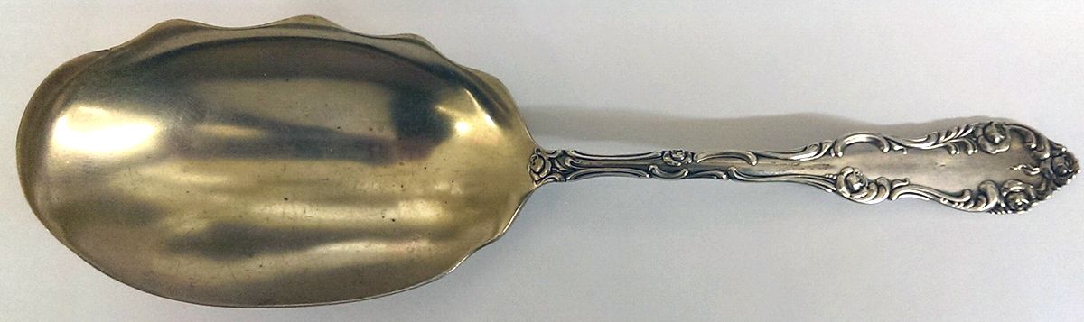 Old English (Sterling, 1892, No Monos) Solid Pudding Spoon by Towle Silver-1