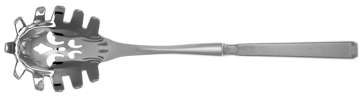 Old Lace (Sterling, 1939, No Monograms) Pasta Server with Stainless Bowl HC by Towle Silver-1