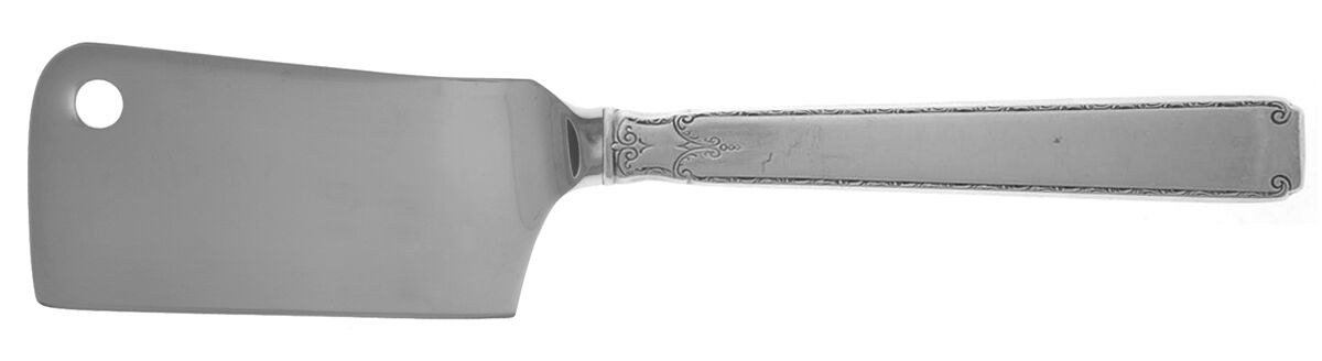 Old Lace (Sterling, 1939, No Monograms) Cheese Cleaver with Stainless Blade HC by Towle Silver-1