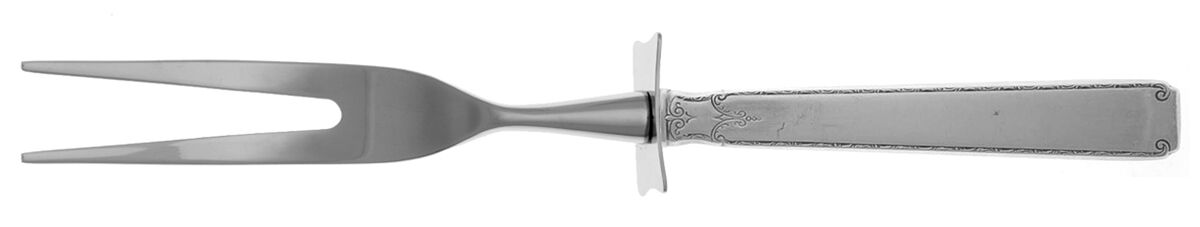 Old Lace (Sterling, 1939, No Monograms) Carving Fork Small with Stainless Prongs HC by Towle Silver-1