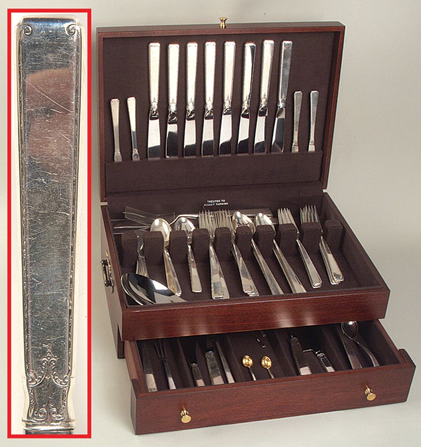 Old Lace (Sterling, 1939, No Monograms) 69 Piece Set by Towle Silver-1