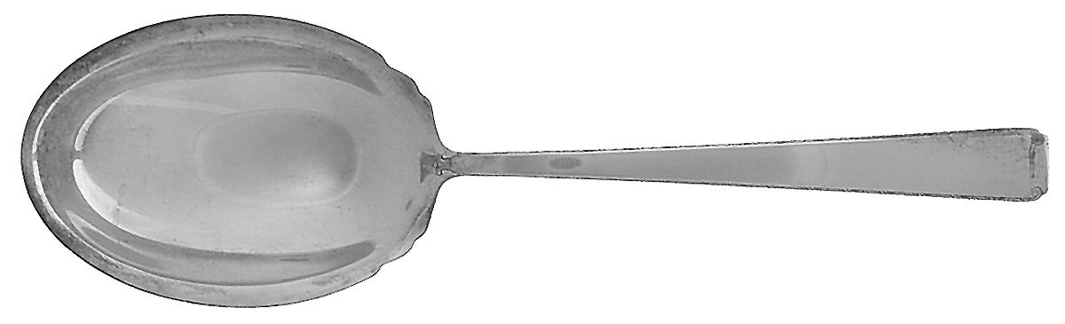 Old Lace (Sterling, 1939, No Monograms) Large Solid Berry/Casserole Spoon by Towle Silver-1