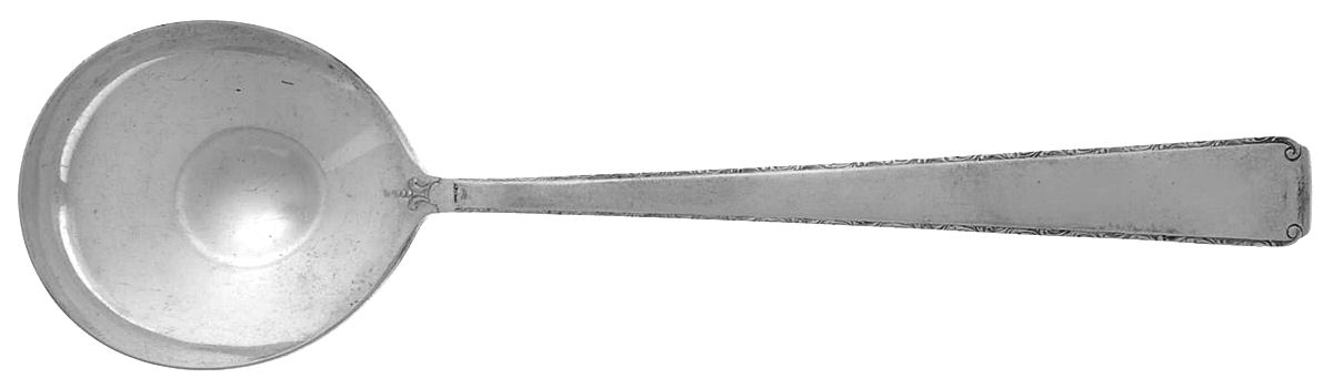 Old Lace (Sterling, 1939, No Monograms) Round Bowl Soup Spoon (Cream Soup) by Towle Silver-1