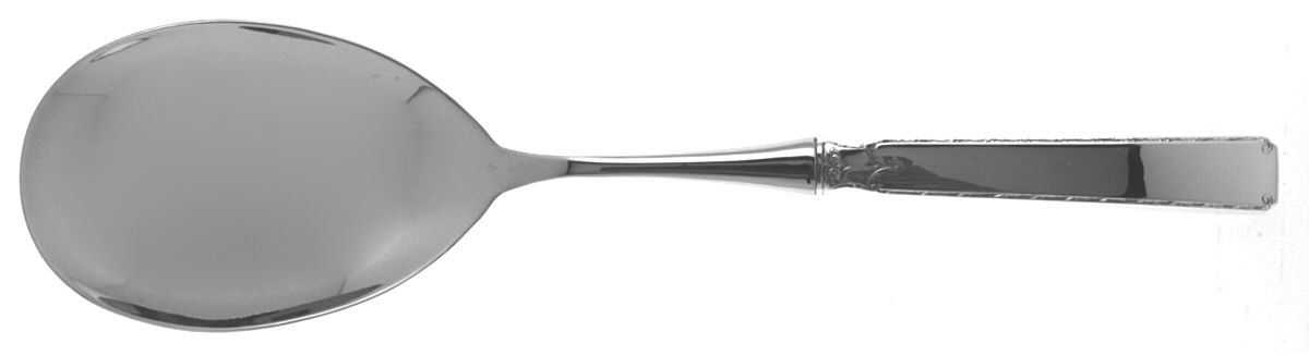 Old Lace (Sterling, 1939, No Monograms) Salad Servng Spoon with Stainless Bowl by Towle Silver-1