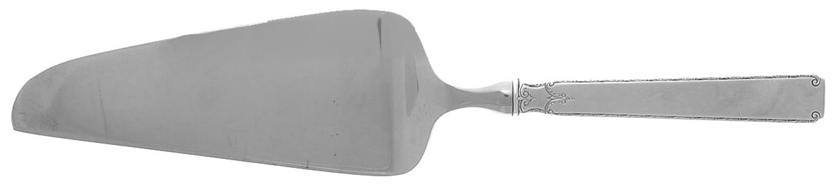 Old Lace (Sterling, 1939, No Monograms) Pie & Cake Server with Stainless Blade by Towle Silver-1