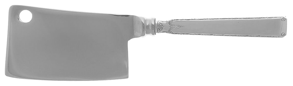 Old Lace (Sterling, 1939, No Monograms) Cheese Cleaver with Stainless Blade by Towle Silver-1
