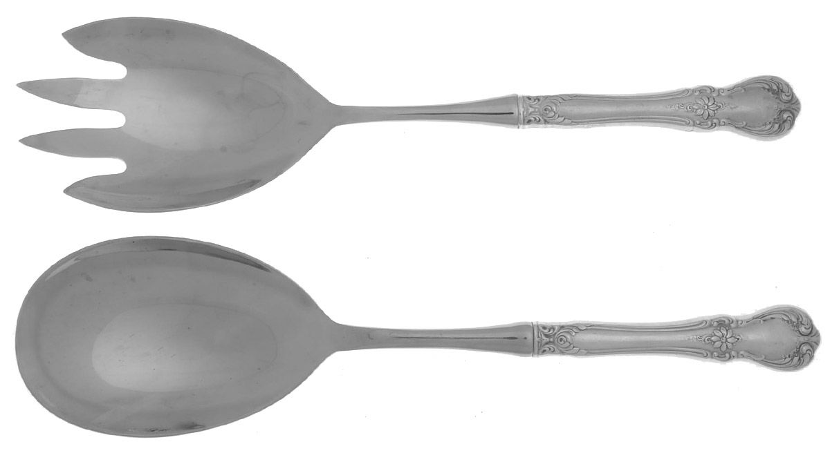 Old Master (Sterling, 1942) 2 Pc Salad Set with Stainless Bowl by Towle Silver-1