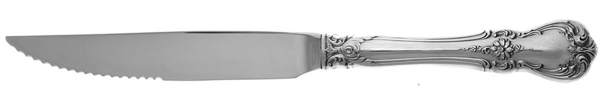 Old Master (Sterling, 1942) Steak Knife Individual Hollow, Serrate HC by Towle Silver-1