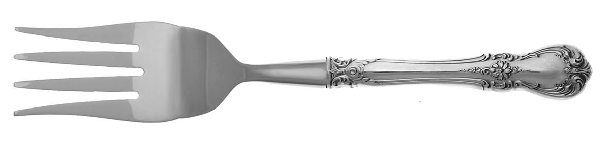 Old Master (Sterling, 1942) Cold Meat Fork Large, Stainless Tines HC by Towle Silver-1
