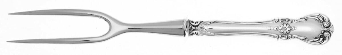Old Master (Sterling, 1942) Small Carving Fork Stainless Prong W/Sterling Guar by Towle Silver-1