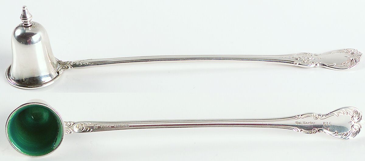 Old Master (Sterling, 1942) Solid Flat Handled Candle Snuffer by Towle Silver-1