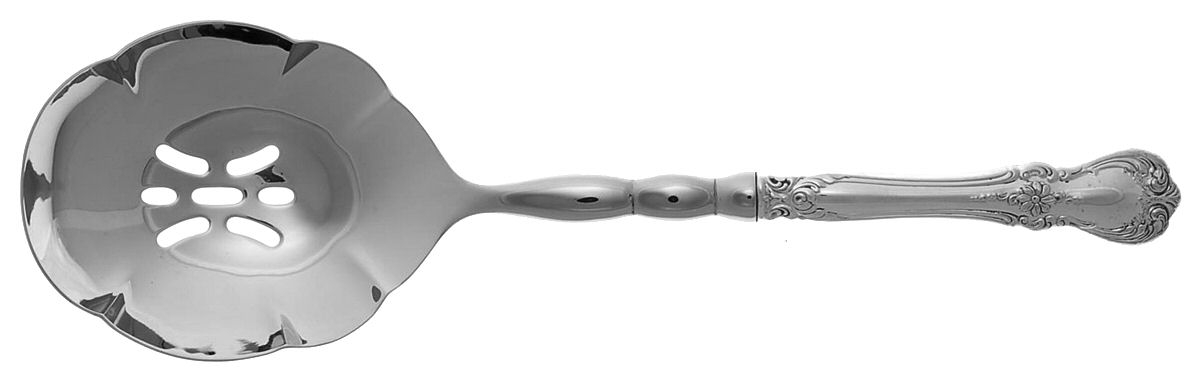 Old Master (Sterling, 1942) Oversize Pierced Stainless Casserole Spoon by Towle Silver-1