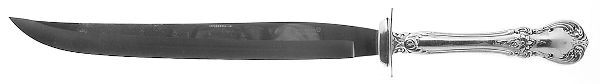 Old Master (Sterling, 1942) Large Stainless Blade Roast Carving Knife by Towle Silver-1
