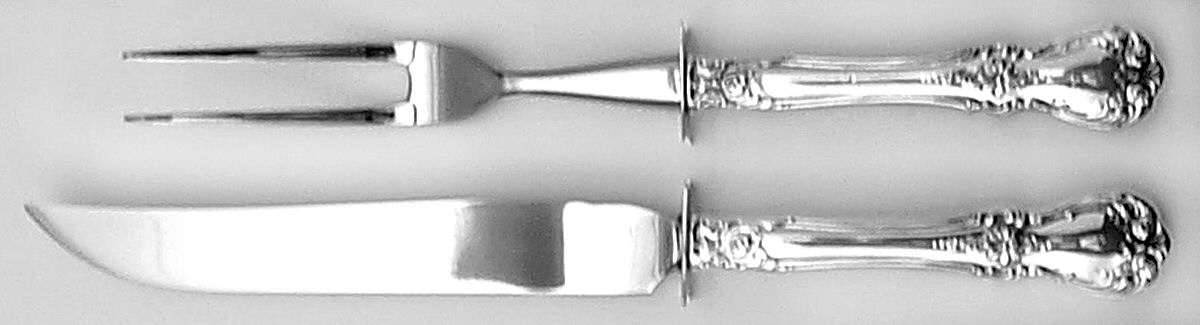 Old Master (Sterling, 1942) Large 2-Piece Roast Carving Set w/Stainless Blade by Towle Silver-1