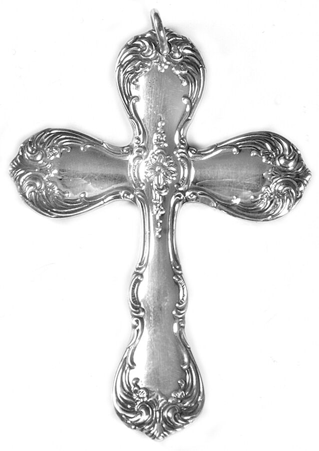 Old Master (Sterling, 1942) Cross Pendant/Ornament by Towle Silver-1