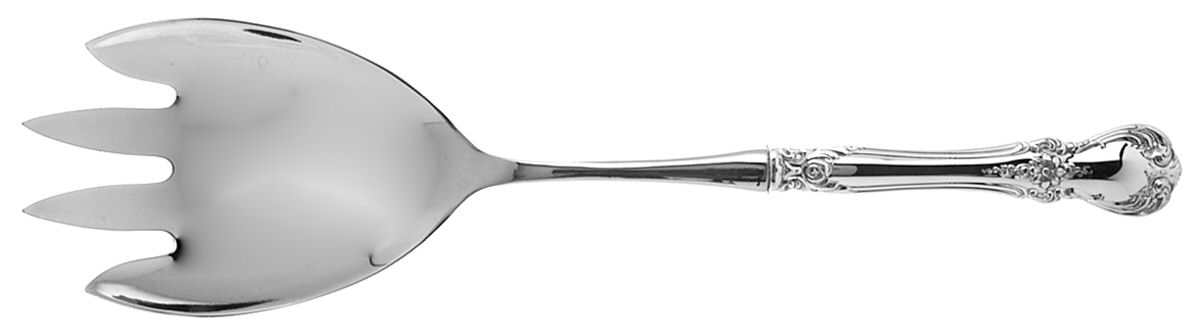 Old Master (Sterling, 1942) Salad Serving Fork with Stainless Prongs by Towle Silver-1