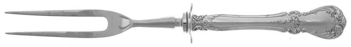 Old Master (Sterling, 1942) Small Carving Fork W/Sterling Guard by Towle Silver-1