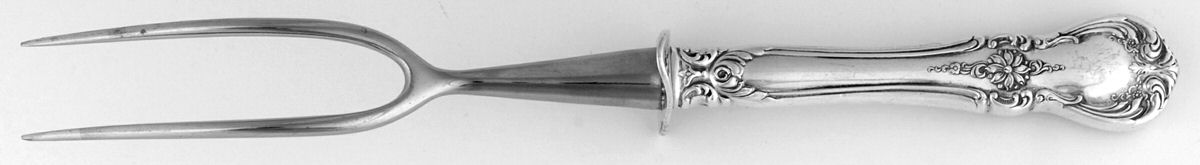 Old Master (Sterling, 1942) Small Carving Fork Stainless Prong W/Sterling Guar by Towle Silver-1