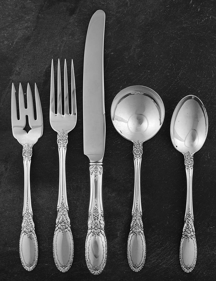 Old Mirror (Sterling, 1940) 5 Piece Place Size Setting by Towle Silver-1