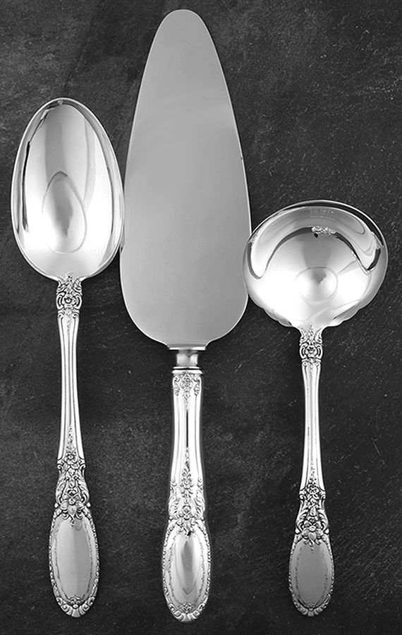 Old Mirror (Sterling, 1940) 3 Piece Completer Set by Towle Silver-1