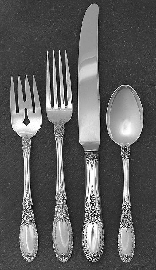 Old Mirror (Sterling, 1940) 32  Piece Estate Set by Towle Silver-1