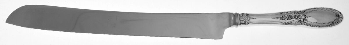 Old Mirror (Sterling, 1940) Wedding Cake Knife with Stainless Blade HC by Towle Silver-1