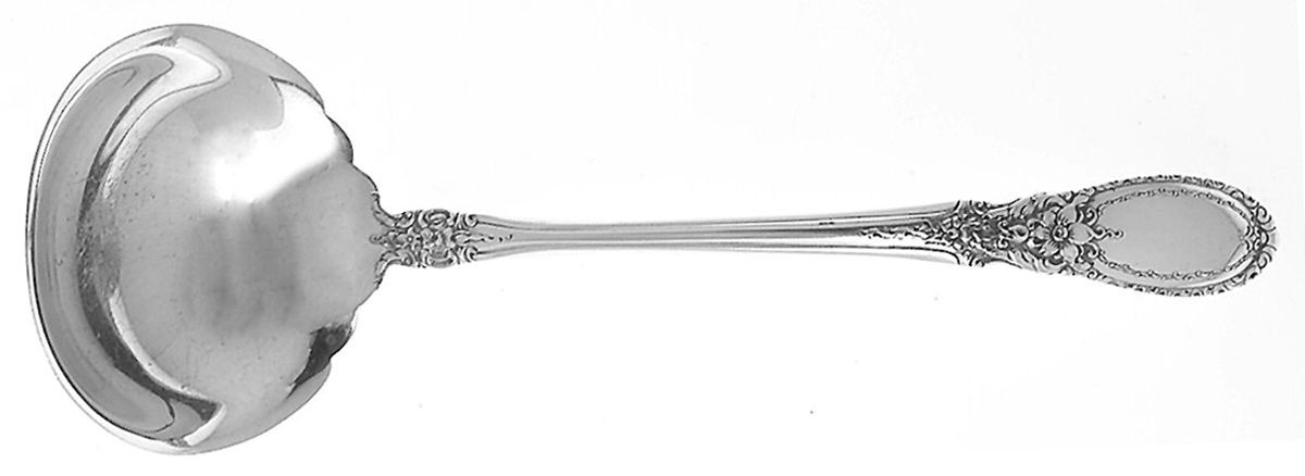 Old Mirror (Sterling, 1940) Solid Piece Cream Ladle by Towle Silver-1