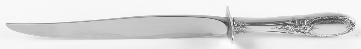 Old Mirror (Sterling, 1940) Large Carving/Roast Knife StnlBl w/Sterling Guard by Towle Silver-1
