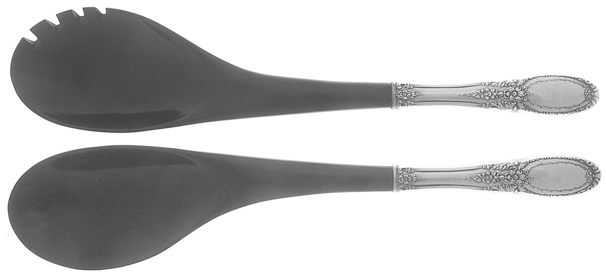 Old Mirror (Sterling, 1940) Plastic Bowl 2-Piece Salad Set by Towle Silver-1