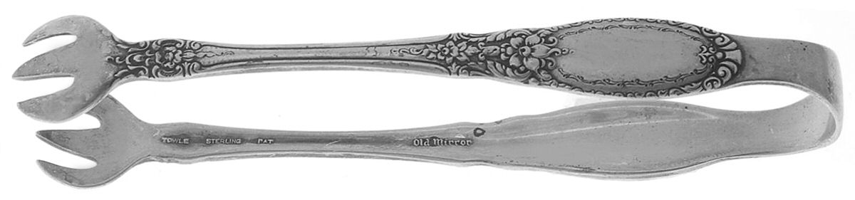 Old Mirror (Sterling, 1940) Sugar Tongs by Towle Silver-1