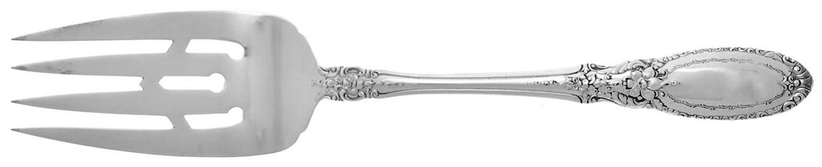 Old Mirror (Sterling, 1940) Small Solid Cold Meat Serving Fork by Towle Silver-1