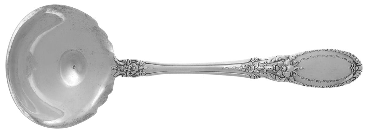 Old Mirror (Sterling, 1940) Solid Gravy Ladle by Towle Silver-1