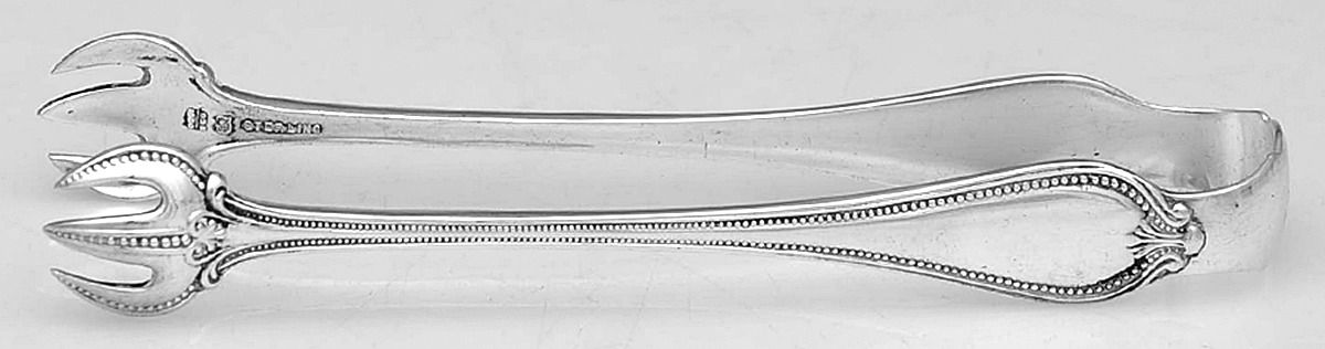 Old Newbury-Newbury (Sterling, 1900) Large Sugar Tongs by Towle Silver-1