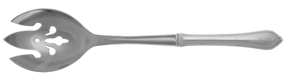 Old Newbury-Newbury (Sterling, 1900) Salad Serving Fork with Stainless Prongs HC by Towle Silver-1