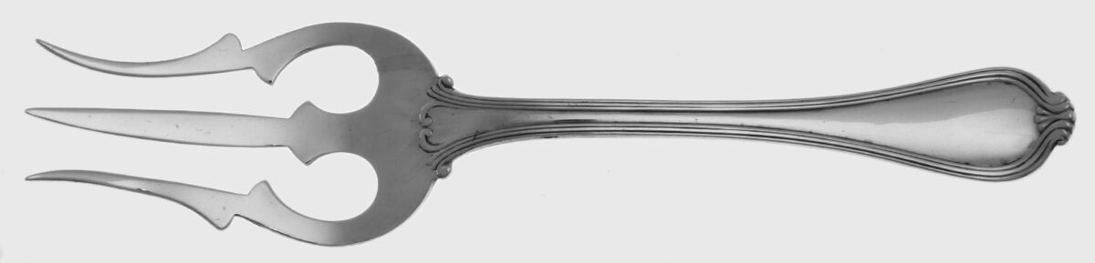 Old Newbury-Newbury (Sterling, 1900) Solid Spinach Serving Fork by Towle Silver-1