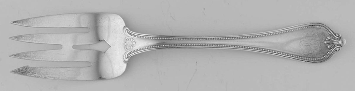 Old Newbury-Newbury (Sterling, 1900) Medium Solid Cold Meat Serving Fork by Towle Silver-1