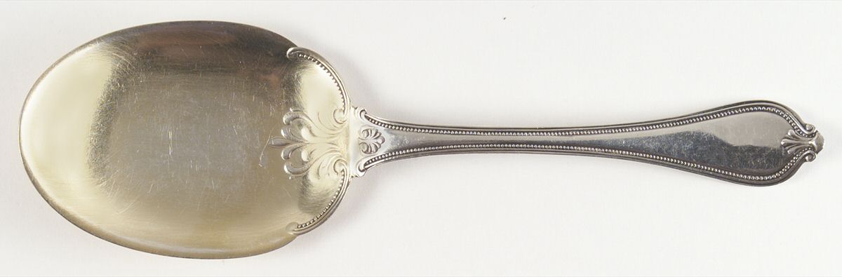 Old Newbury-Newbury (Sterling, 1900) Solid Salad Serving Spoon by Towle Silver-1
