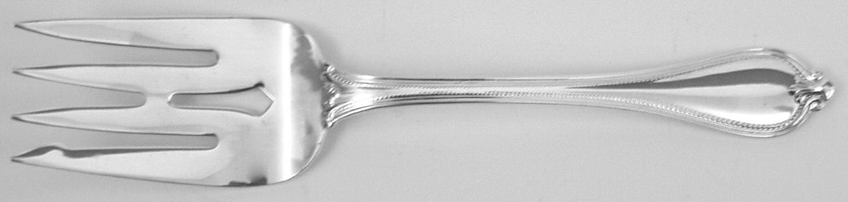 Old Newbury-Newbury (Sterling, 1900) Small Solid Cold Meat Serving Fork by Towle Silver-1