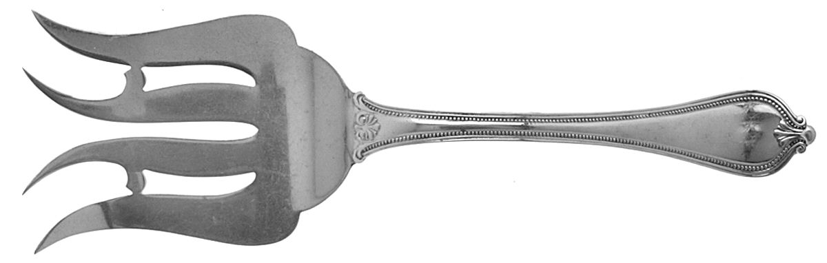 Old Newbury-Newbury (Sterling, 1900) Large Solid Fish Serving Fork by Towle Silver-1