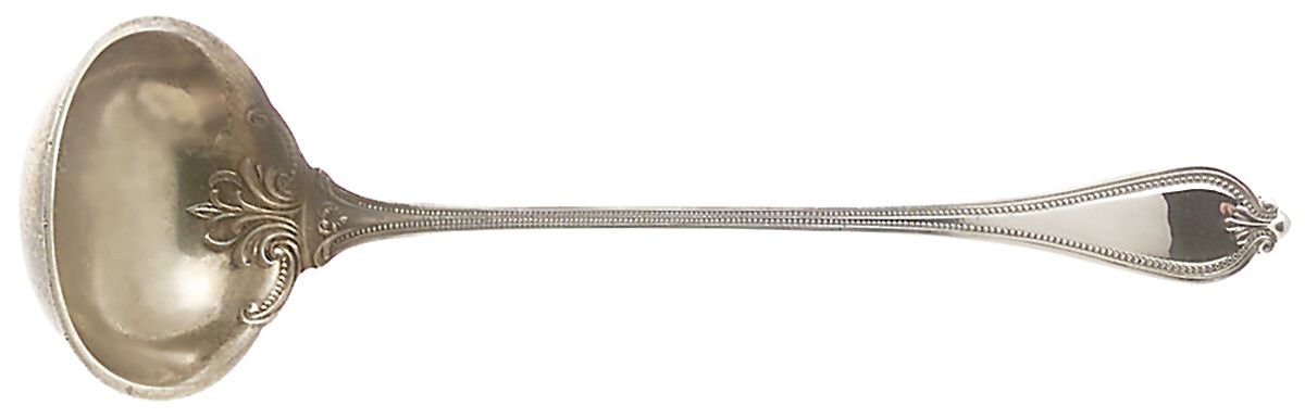 Old Newbury-Newbury (Sterling, 1900) Solid Piece Cream Ladle by Towle Silver-1