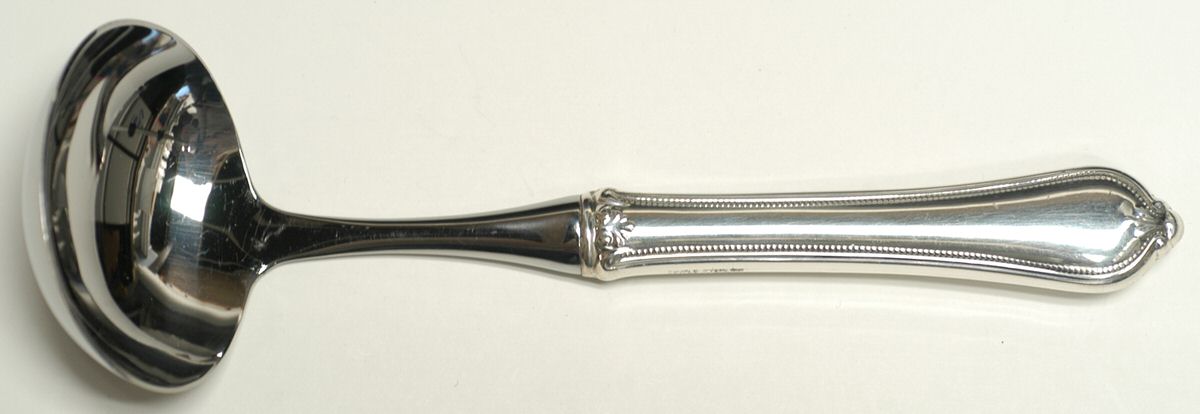 Old Newbury-Newbury (Sterling, 1900) Hollow Handle Gravy Ladle with Stainless Bowl by Towle Silver-1