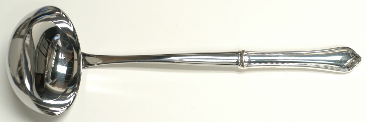 Old Newbury-Newbury (Sterling, 1900) Soup Ladle with Stainless Bowl by Towle Silver-1